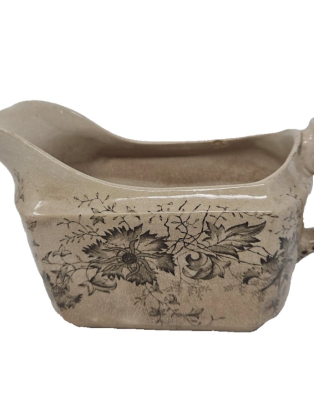 Antique 1850s Minton English Staffordshire Ironstone Gravy Sauce Boat Countess
